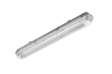 G-TECH Світильник герметичний 2×60 T8 LED (одностороннє підключення), G13, IP65, IK06, ABS/PS, сірий