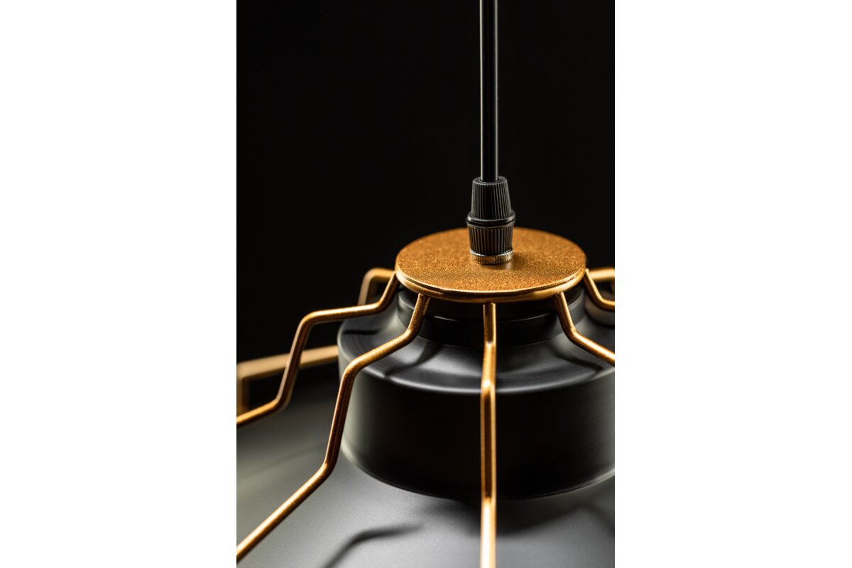 Стельовий світильник GOA ,3512, AC220-240V,50/60Hz,1*E27, IP20,діаметр 32 CM, одинарний , Чорний / Золотий