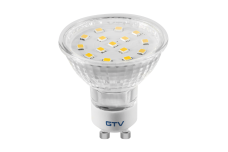 Світлодіодна лампочка, SMD 2835, тепла біла, GU10, 4W, 230V, кут розсіювання 120*, 320 lm, 43 mA