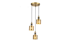 Стельовий світильник BELLIS 3P,4680, AC220-240V,50/60Hz,1*E27, IP20,діаметр 32 CM,потрійний, Чорний / Золотий