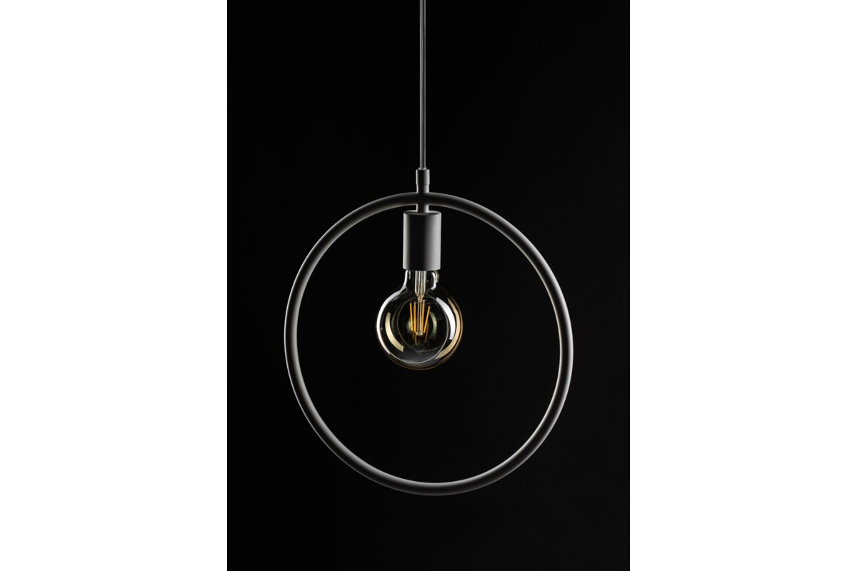 Стельовий світильник FIJA,2805,koło,AC220-240V,50/60Hz,1*E27, max.40W, IP20, діаметр 31,5cm, одинарний Чорний