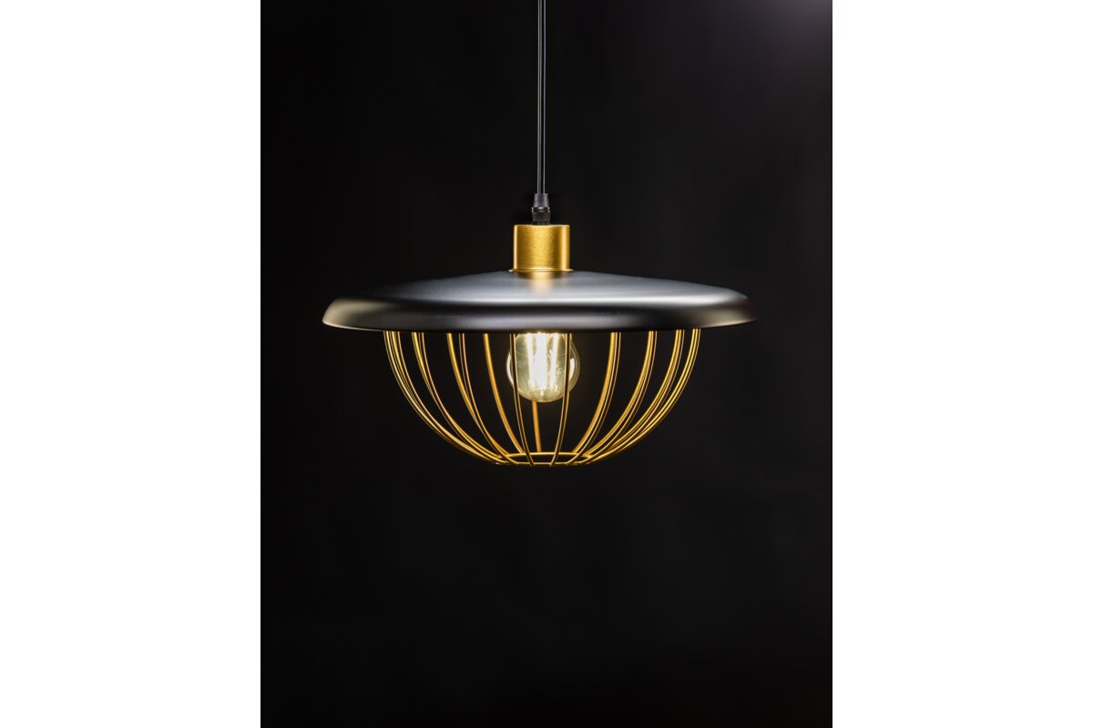 Стельовий світильник TULIP,3444, AC220-240V,50/60Hz,1*E27, IP20,діаметр 36 CM, одинарний , Чорний / Золотий