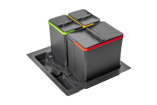 Контейнери для сегрегації AxiSpace, для ящика шириною 600 мм, 1X15L; 2Х7Л