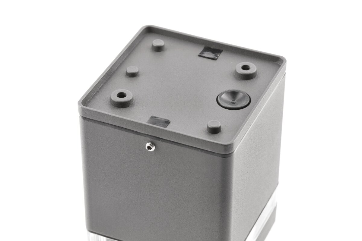Cвітильник стельовий RIVEN, алюміній, IP54, макс. 35 Вт, квадратний, графіт