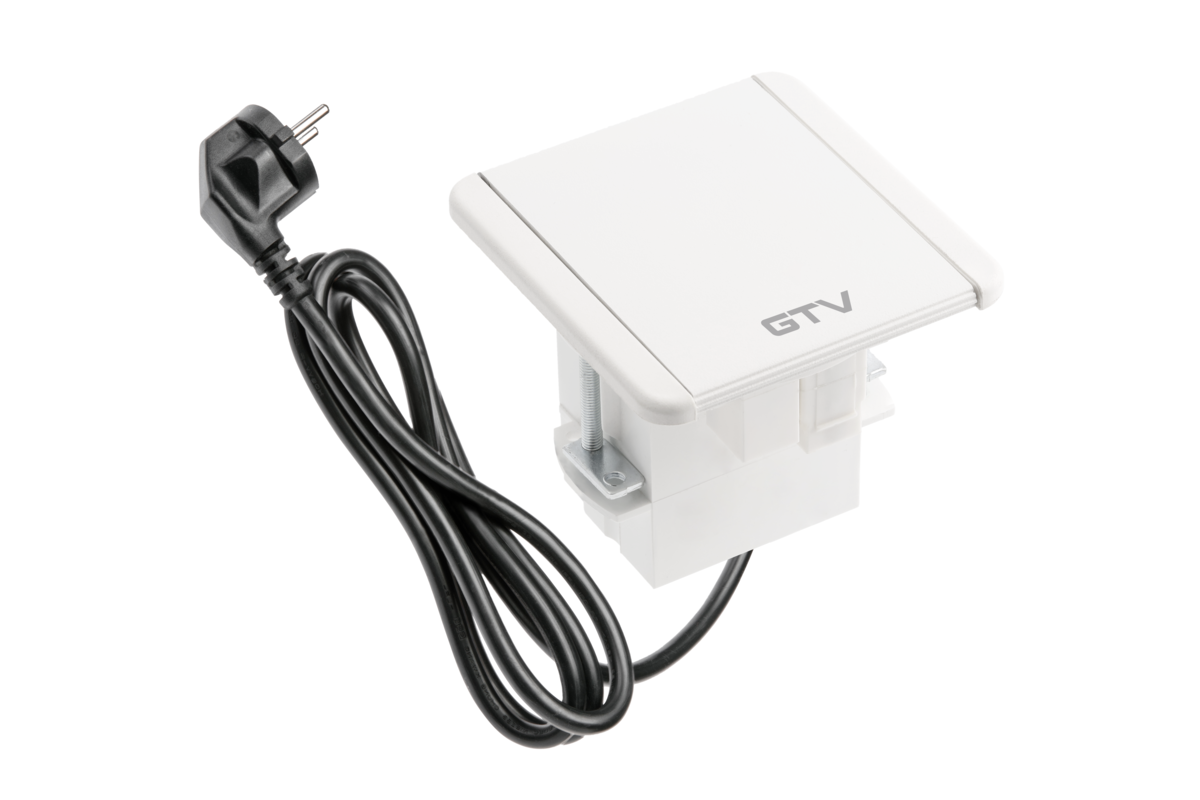 Меблева розетка FLIP, 1хSHUKO, 2xUSB-A, HDMI, RJ45 кабель 1.5 м, білий