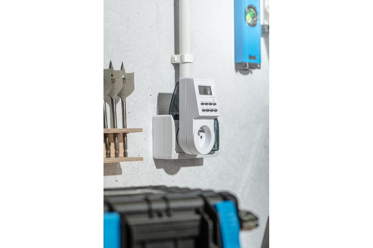 Програматор з таймером тижневий, електронний, max. 3500W, AC220-240V, 50/60Hz, IP20, білий