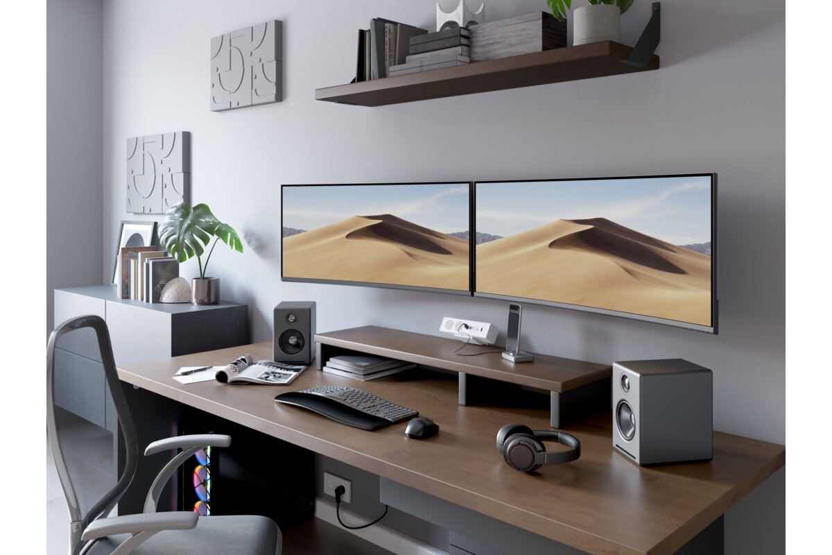 Меблева розетка BAR, 2хSHUKO, USB A+C, HDMI, RJ45 кабель 1.5 м, білий