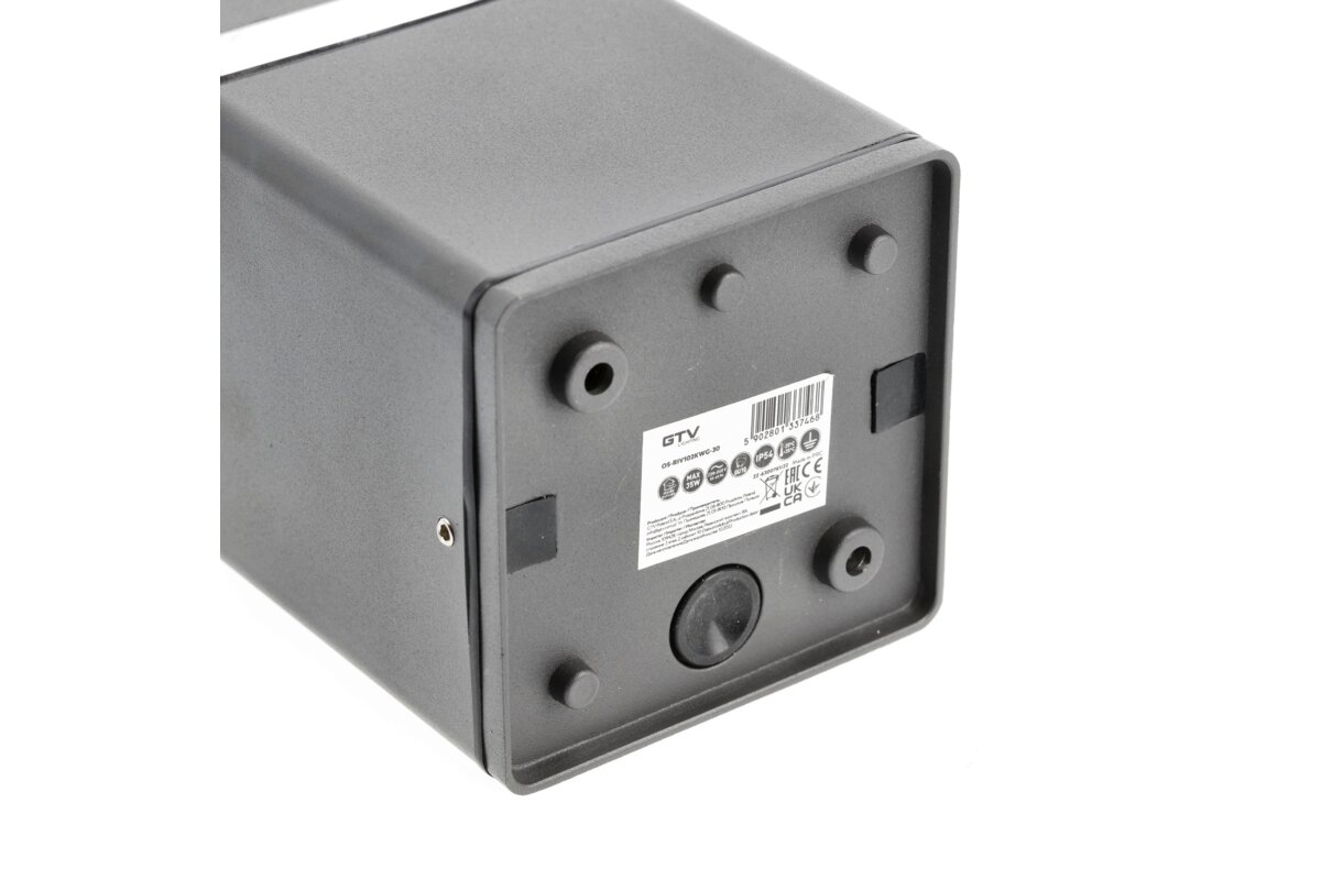 Cвітильник стельовий RIVEN, алюміній, IP54, макс. 35 Вт, квадратний, графіт