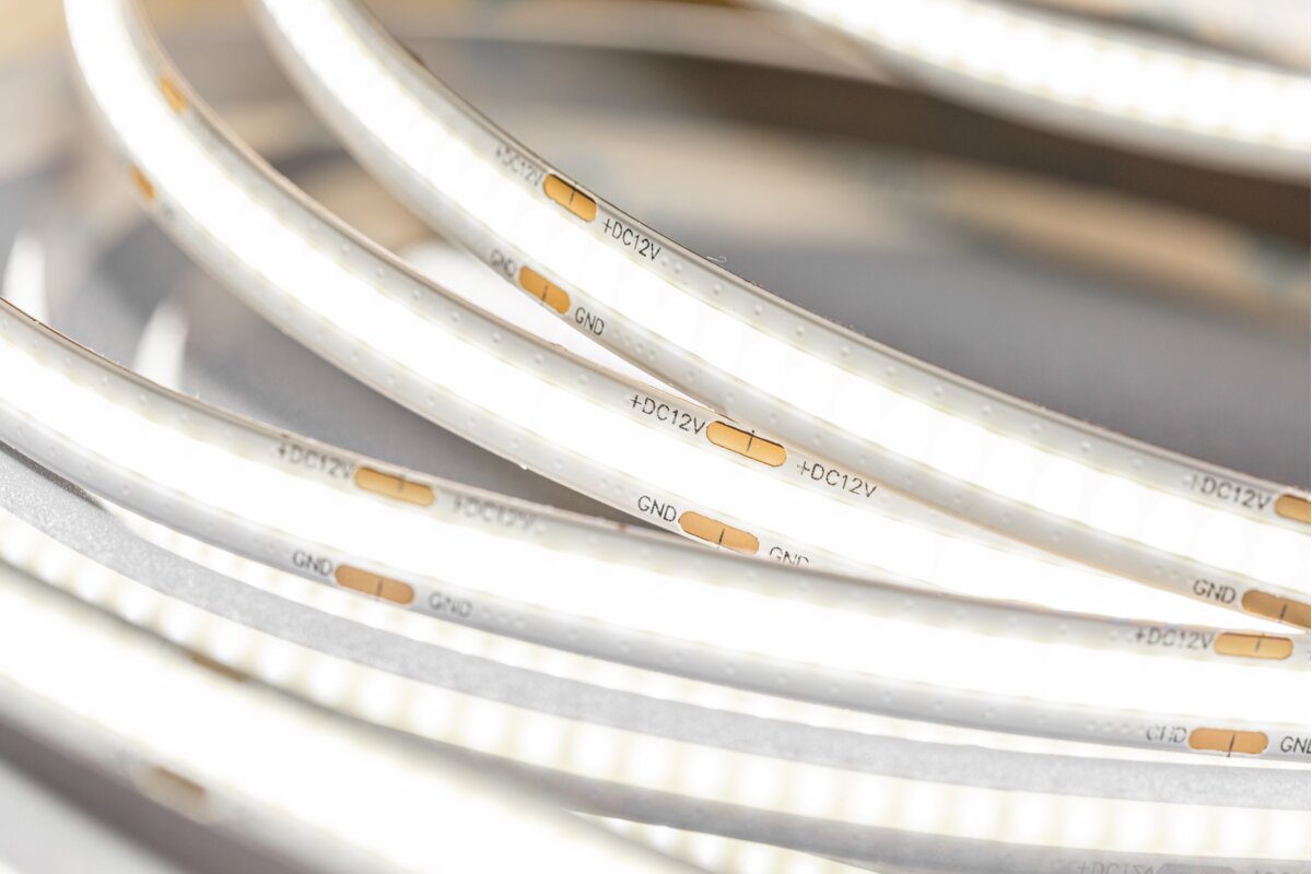Світлодіодна стрічка COB, DC12В, 480LED/м, 11 Вт/м, 800 лм/м, 4000К, IP20, рулон 5 м