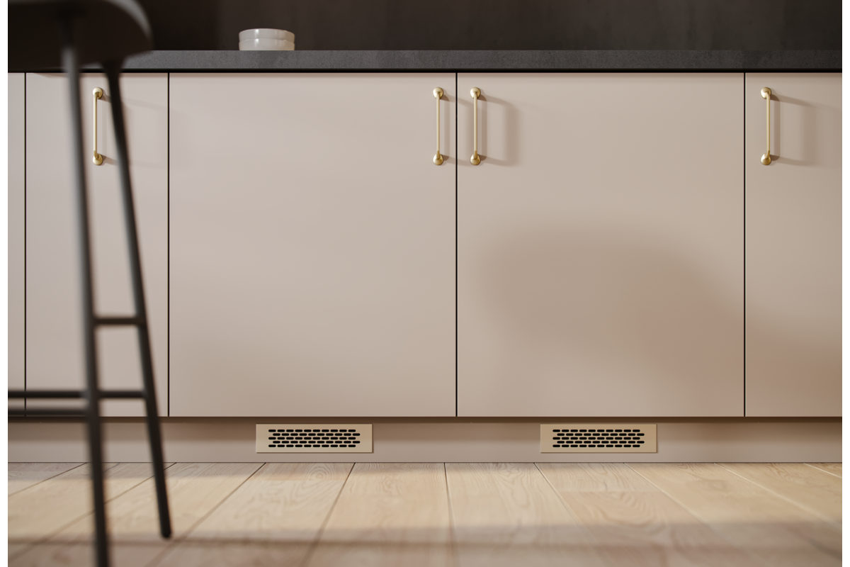 Решітка W60 коротка, округла, 60 х 245, золота