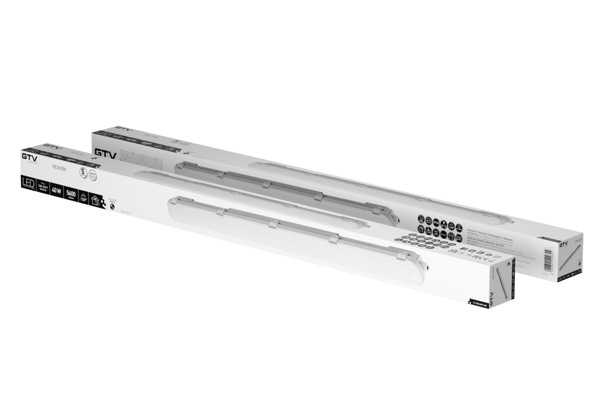 Світильник світлодіодний герметичний REXION, 40 Вт, 5600лм, AC220-240V, 50/60 Гц, PF>0, 9, RA>80, IP65, 120 см
