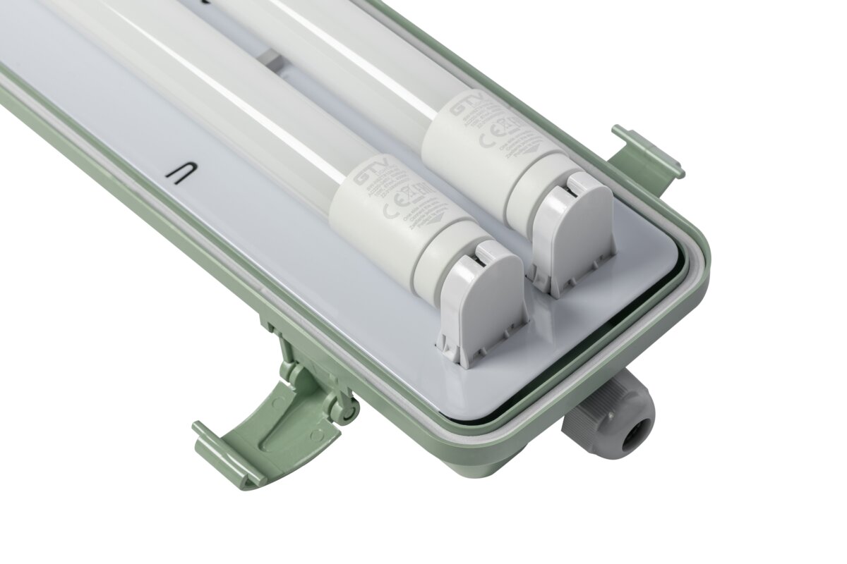 Світильник герметичний HELIOS BIS, для T8 LED одностороннього живлення, G13, IP65, AC220-240В, 2х150см, ABS/PS