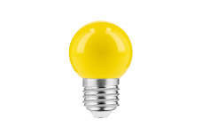 Лампа світлодіодна E27, B45, 1 Вт, 50 лм, AC220-240В, 270°, жовтий