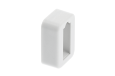 Кріплення для прямокутної меблевої штанги з заглушкою, колір білий