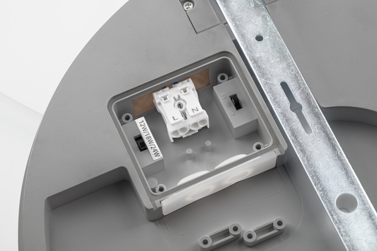 Стельовий світильник MARS LED 9in1, 24/18/12 Вт, 100 лм/Вт, CCT, AC220-240V, IP65, сірий