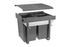 Сегрегатор для сміття на направляючій H45 20l+2x10l для шафи 450 mm антрацит