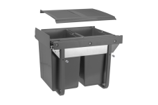 Сегрегатор для сміття на направляючій H45 2x20l для шафи 450 mm антрацит