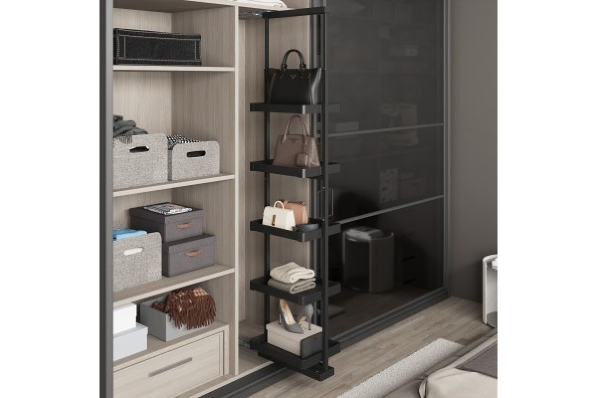Висувна гардеробна полиця STARAX - Anthracite (S-6801-A, S-6802-A, S-6803-A, S-6804-A)