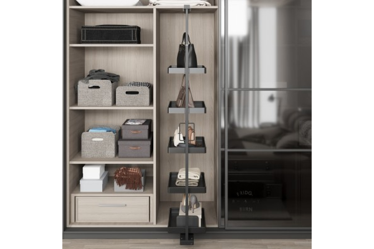 Висувна гардеробна полиця STARAX - Anthracite (S-6801-A, S-6802-A, S-6803-A, S-6804-A)