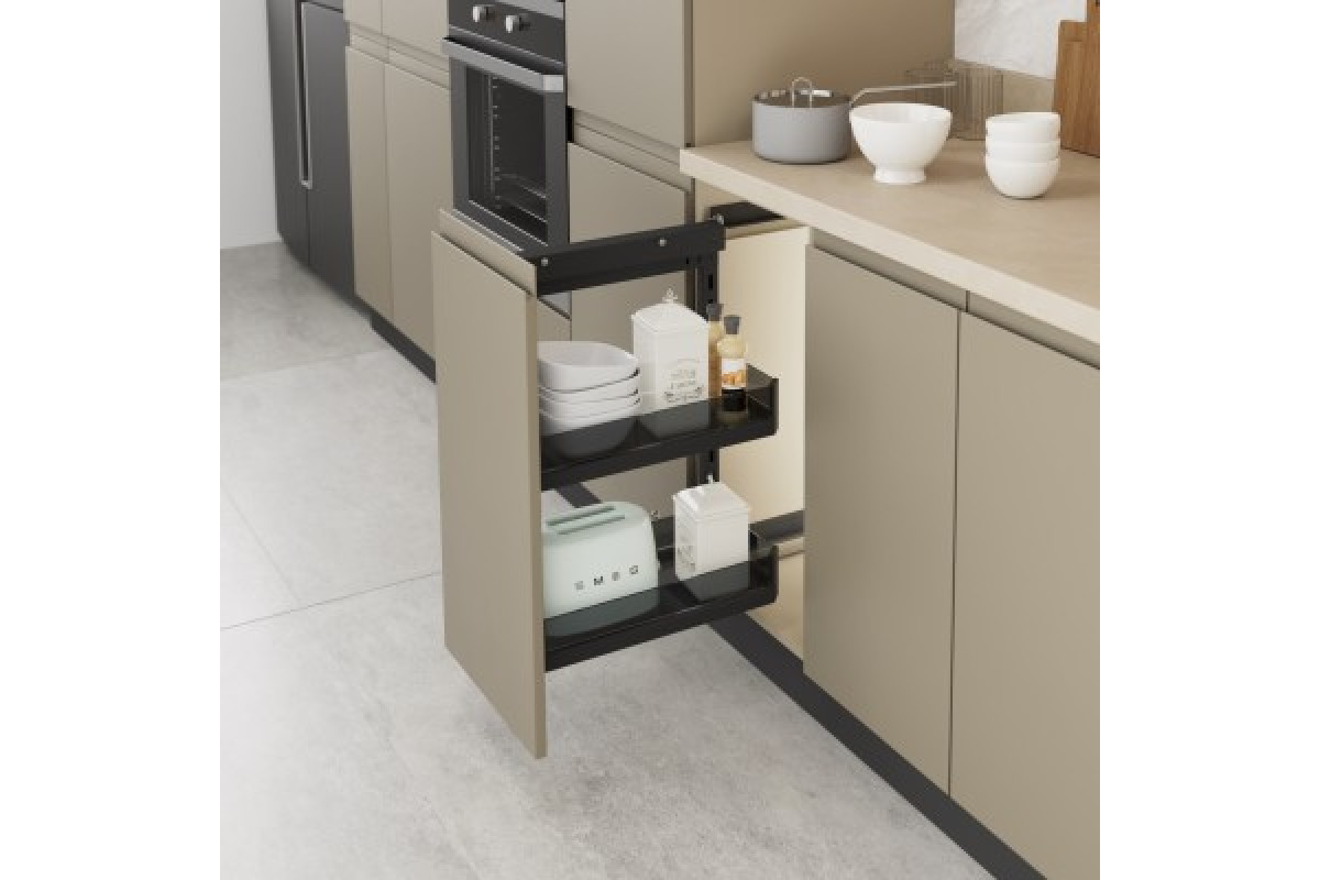 Premium Кошик з боковим і фасадним кріпленням (90 градусів) - Premium Anthracite