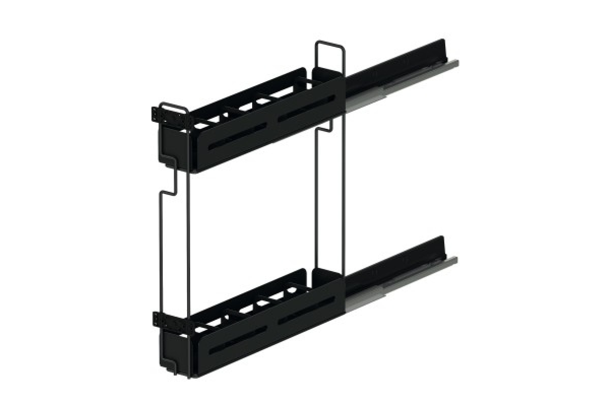 Unique Box Вузька пляшечниця з антиковзним дном повного висування - Anthracite