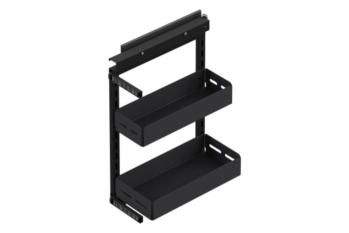 Unique Box Кошик з боковим і фасадним кріпленням (90 градусів) - Anthracite