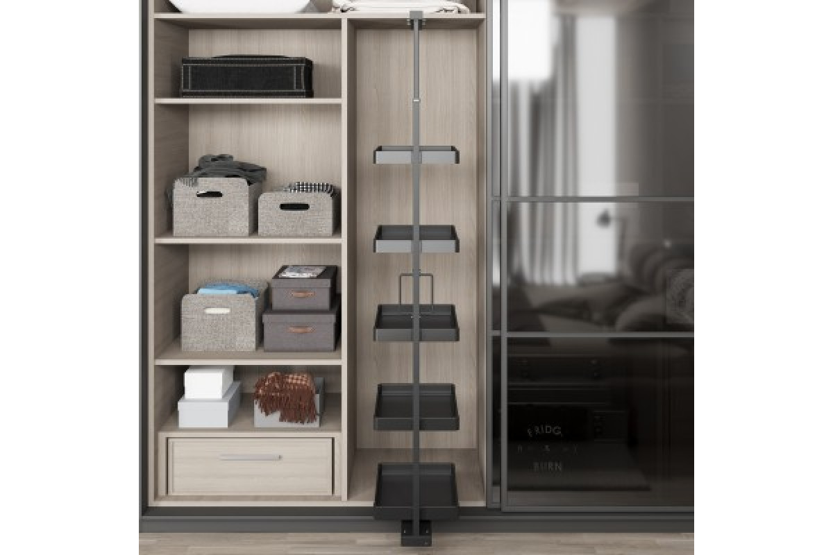 Висувна гардеробна полиця STARAX - Anthracite (S-6801-A, S-6802-A, S-6803-A, S-6804-A)