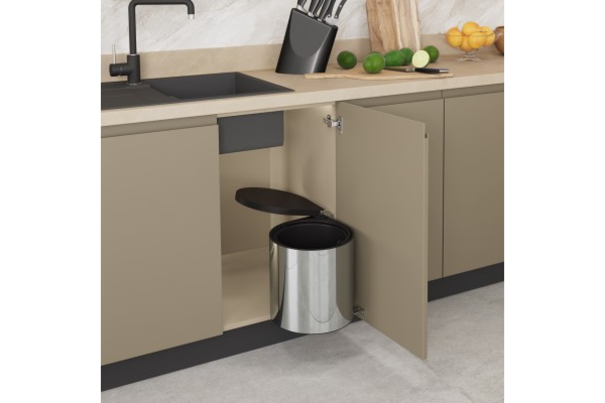Сміттєве відро з автоматичною кришкою 10 л - Stainless Steel
